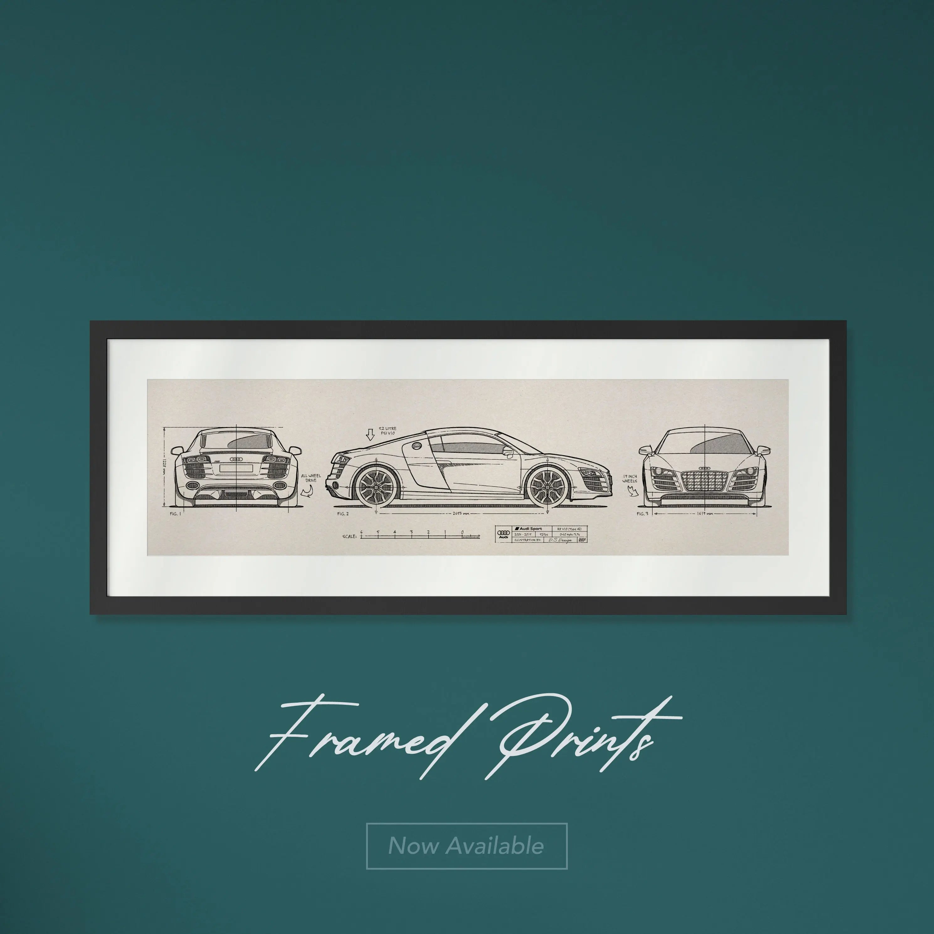 Audi R8 - Car Blueprint Collection My Store
