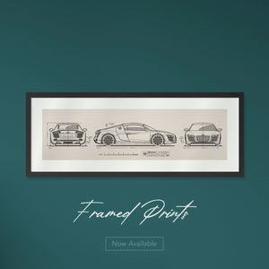 Audi R8 - Car Blueprint Collection My Store