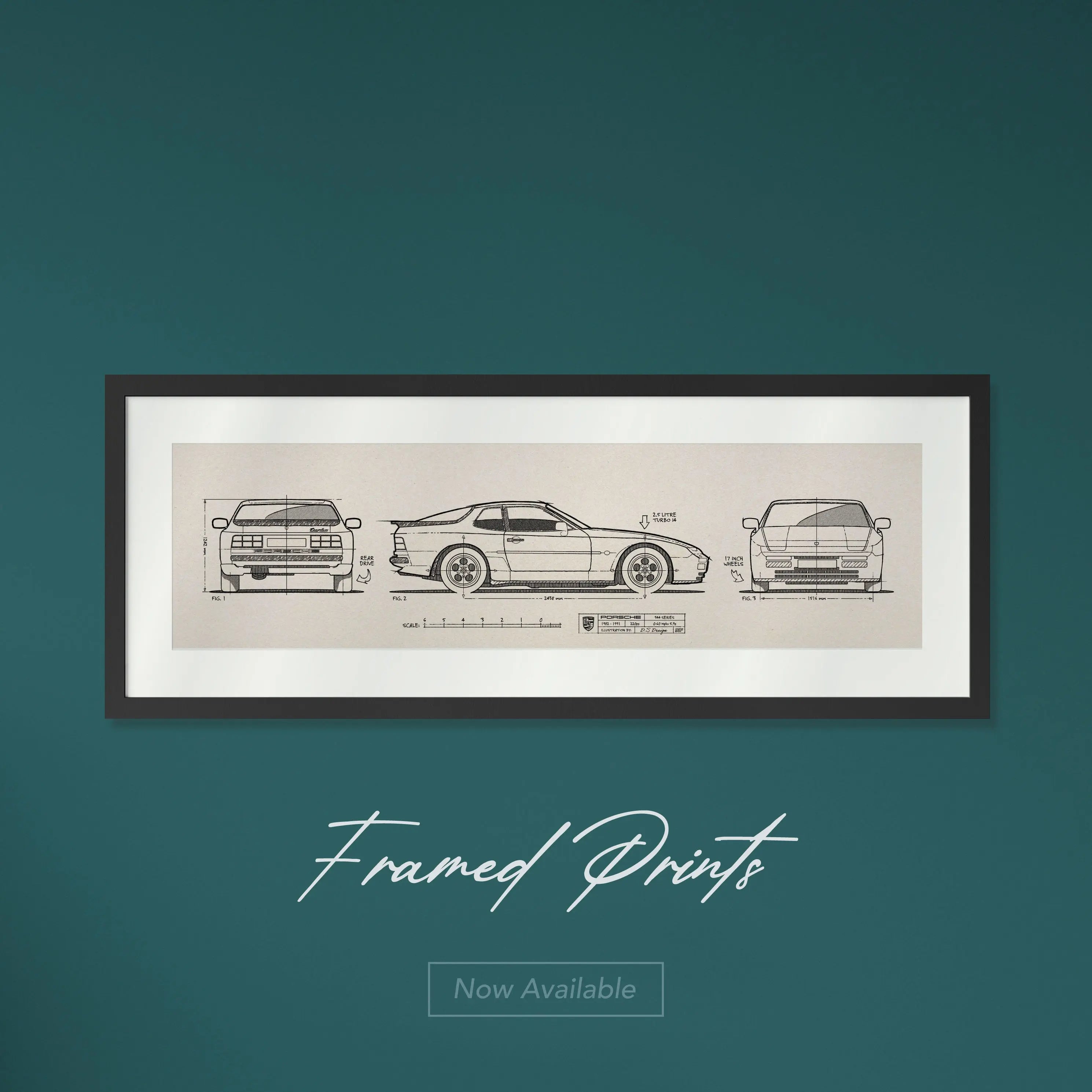 Porsche 944 - Car Blueprint Collection My Store