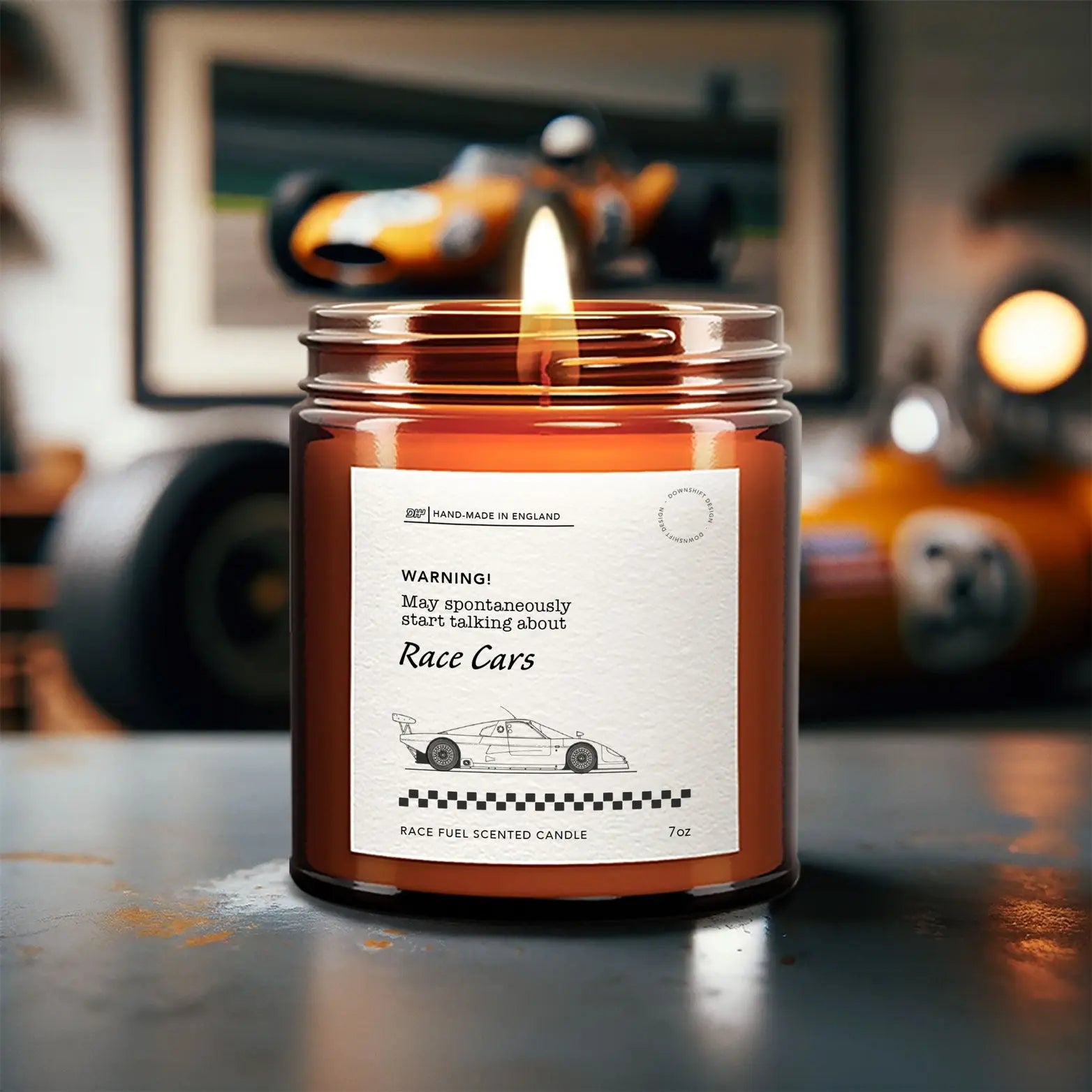 Personalised Car Candle - Talk about Race Cars My Store