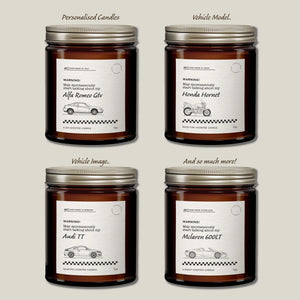 Personalised Car Candle - may talk about my car! My Store