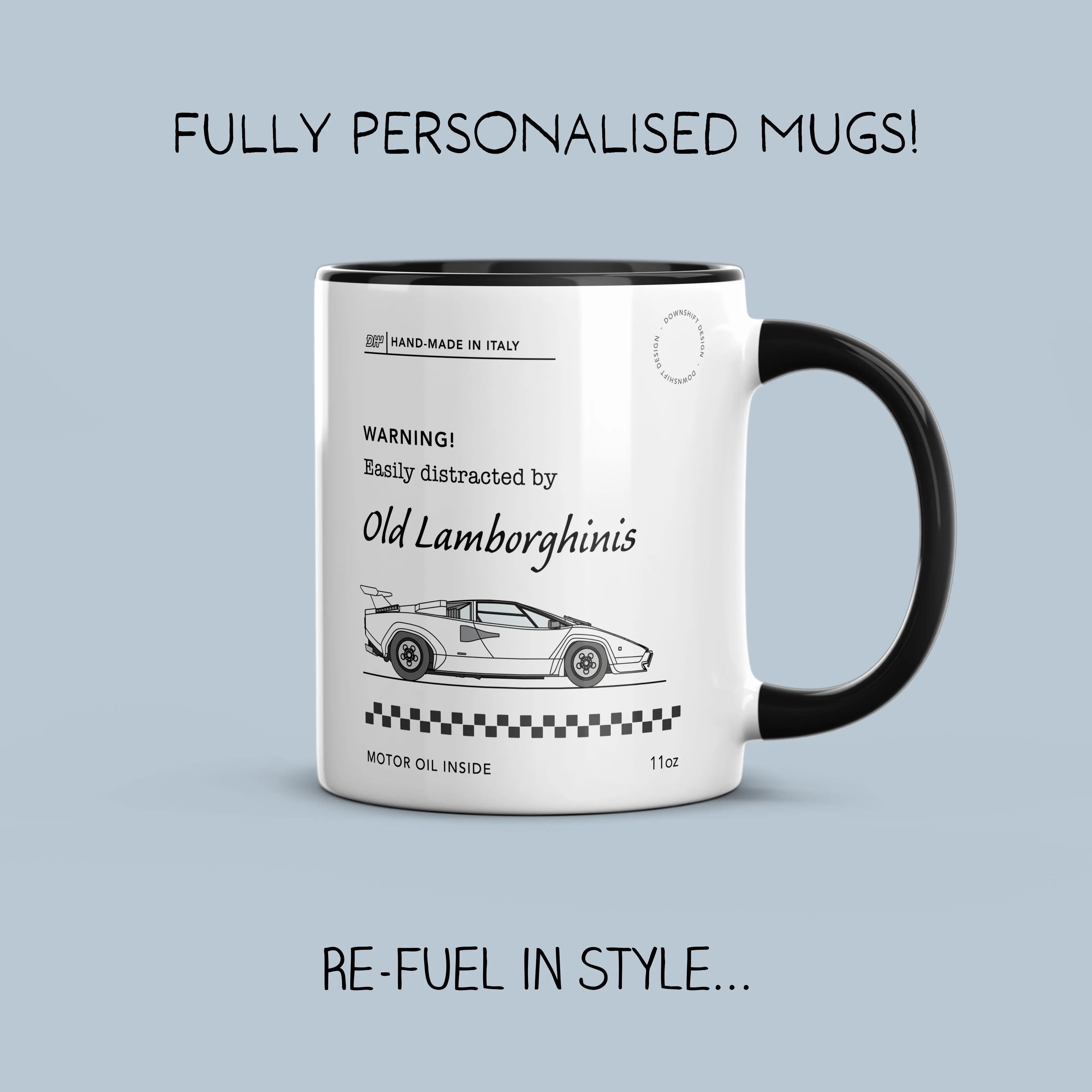 Personalised Motor Mug - Easily Distracted by cars My Store