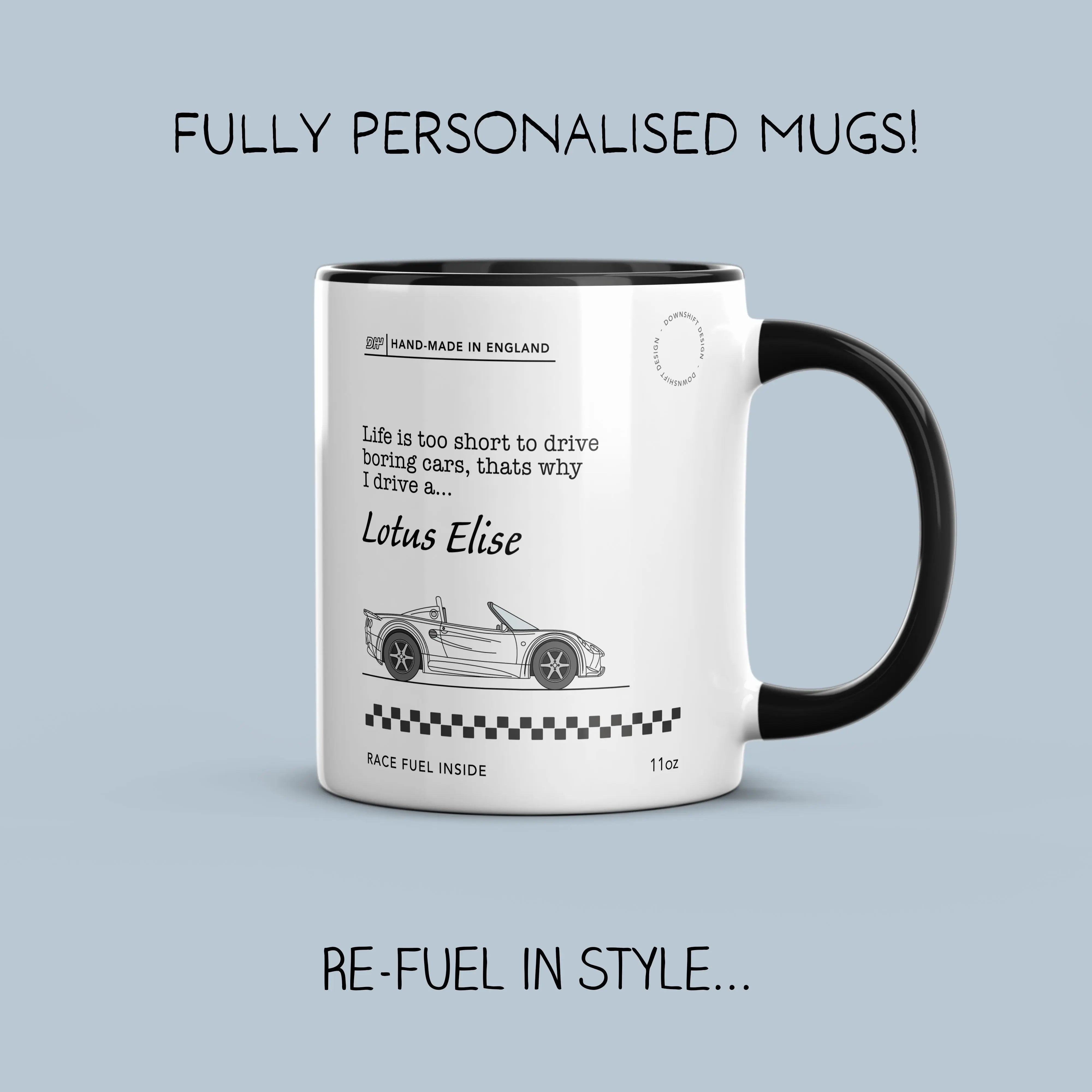 Personalised Motor Mug - Life's to short for boring cars My Store