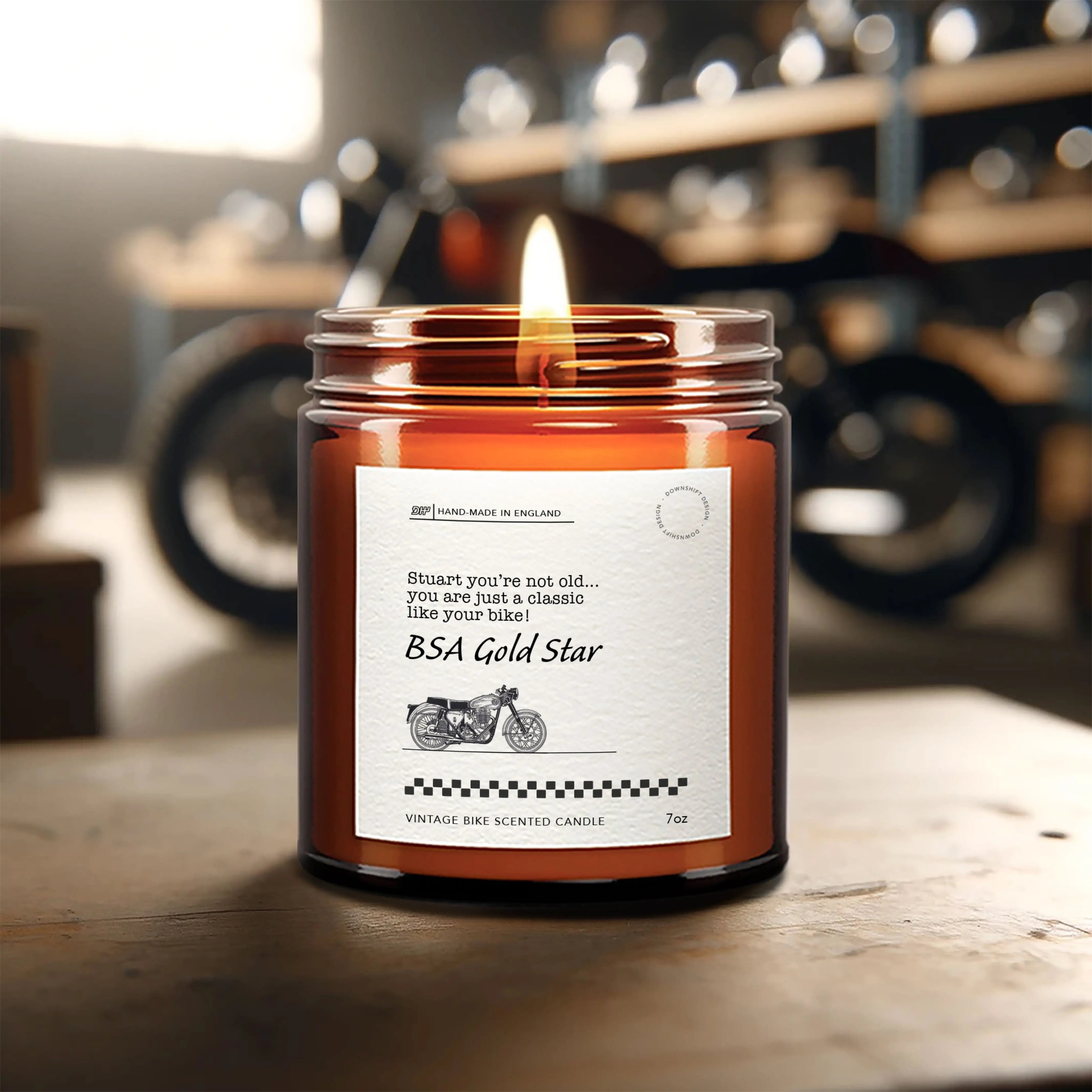 Personalised Biker Candle - You're a classic My Store
