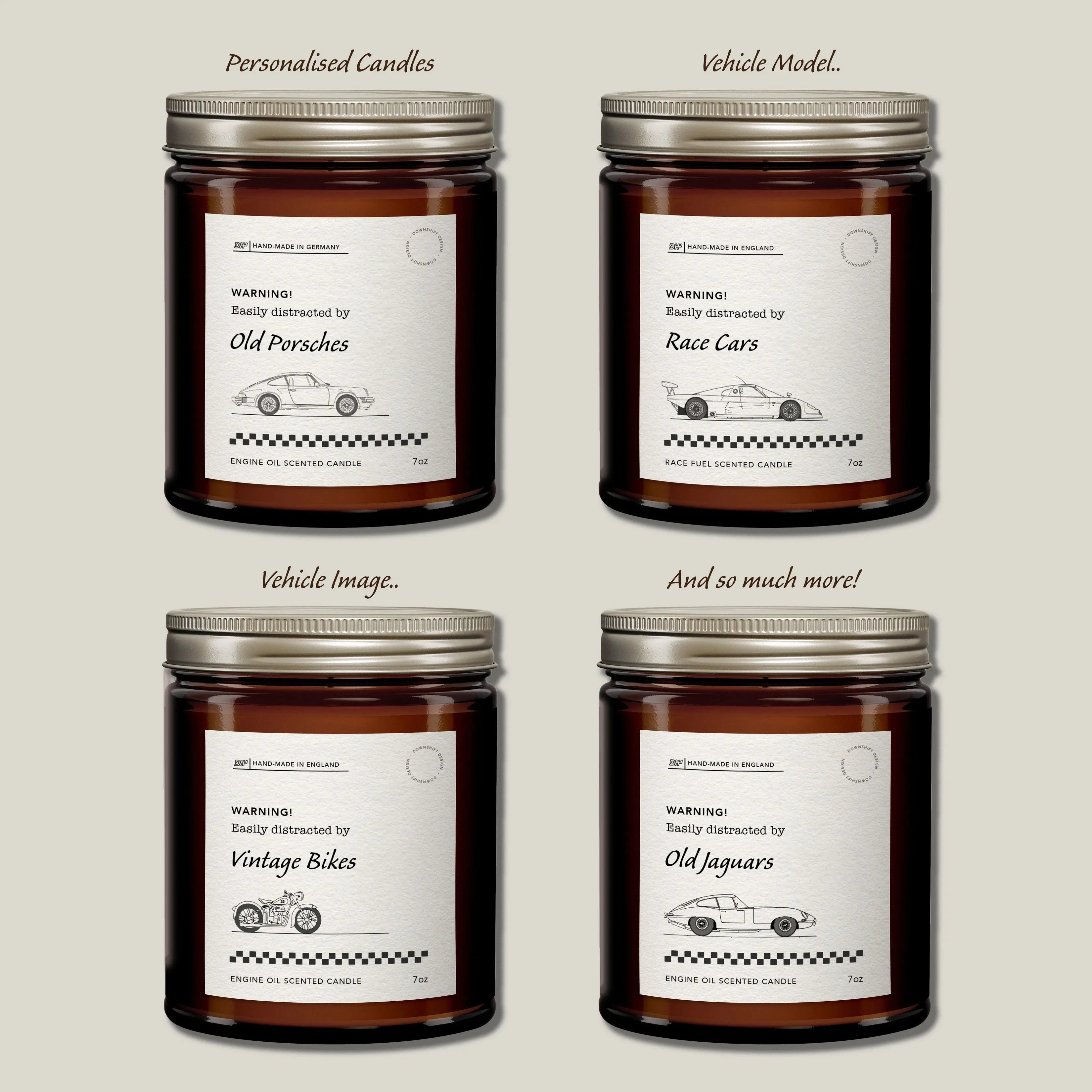 Personalised Car Candle - Easily distracted by old cars My Store