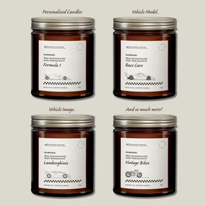 Personalised Car Candle - Talk about Race Cars My Store