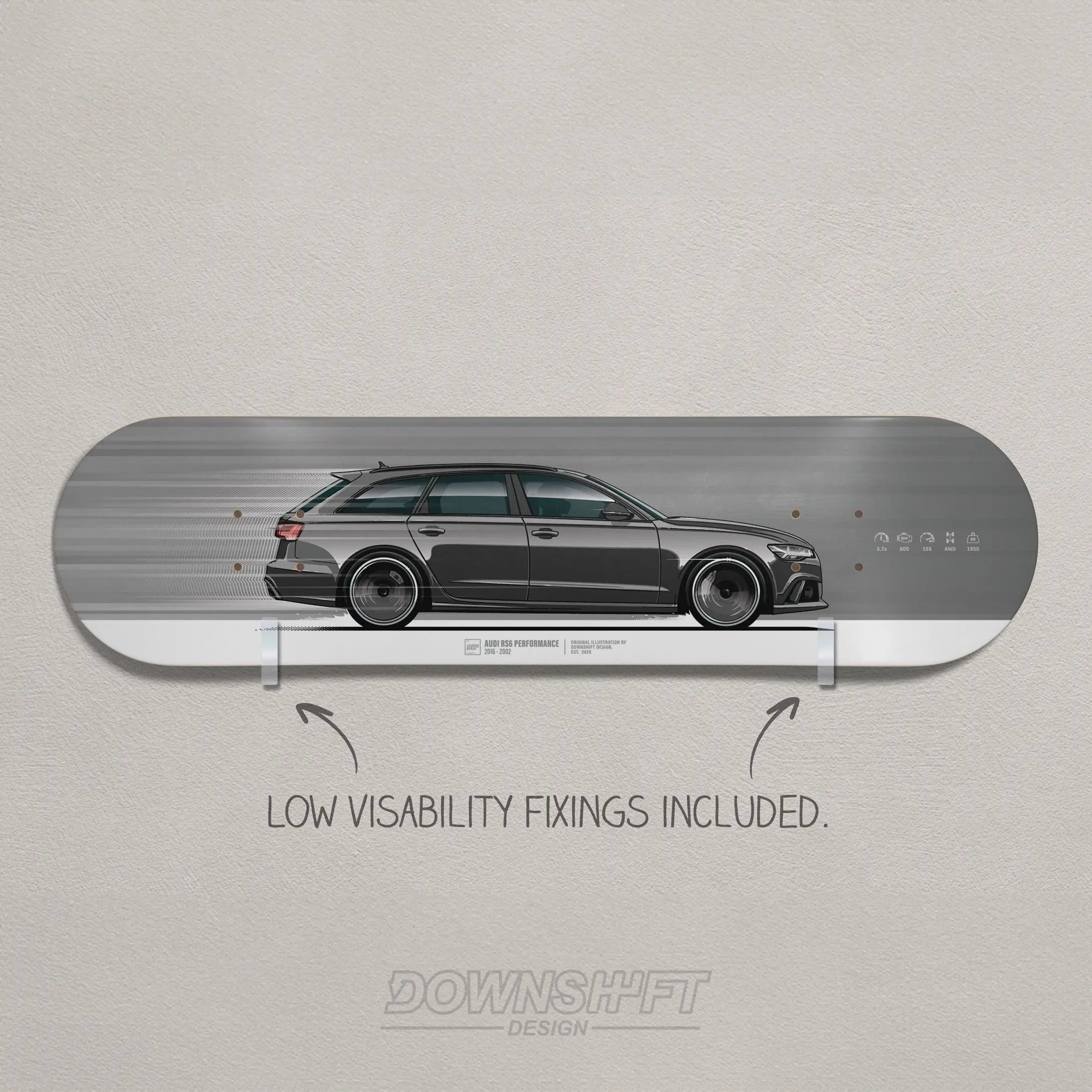 Audi RS6 Avant Art Deck | Custom Car Skateboard Art by Downshift