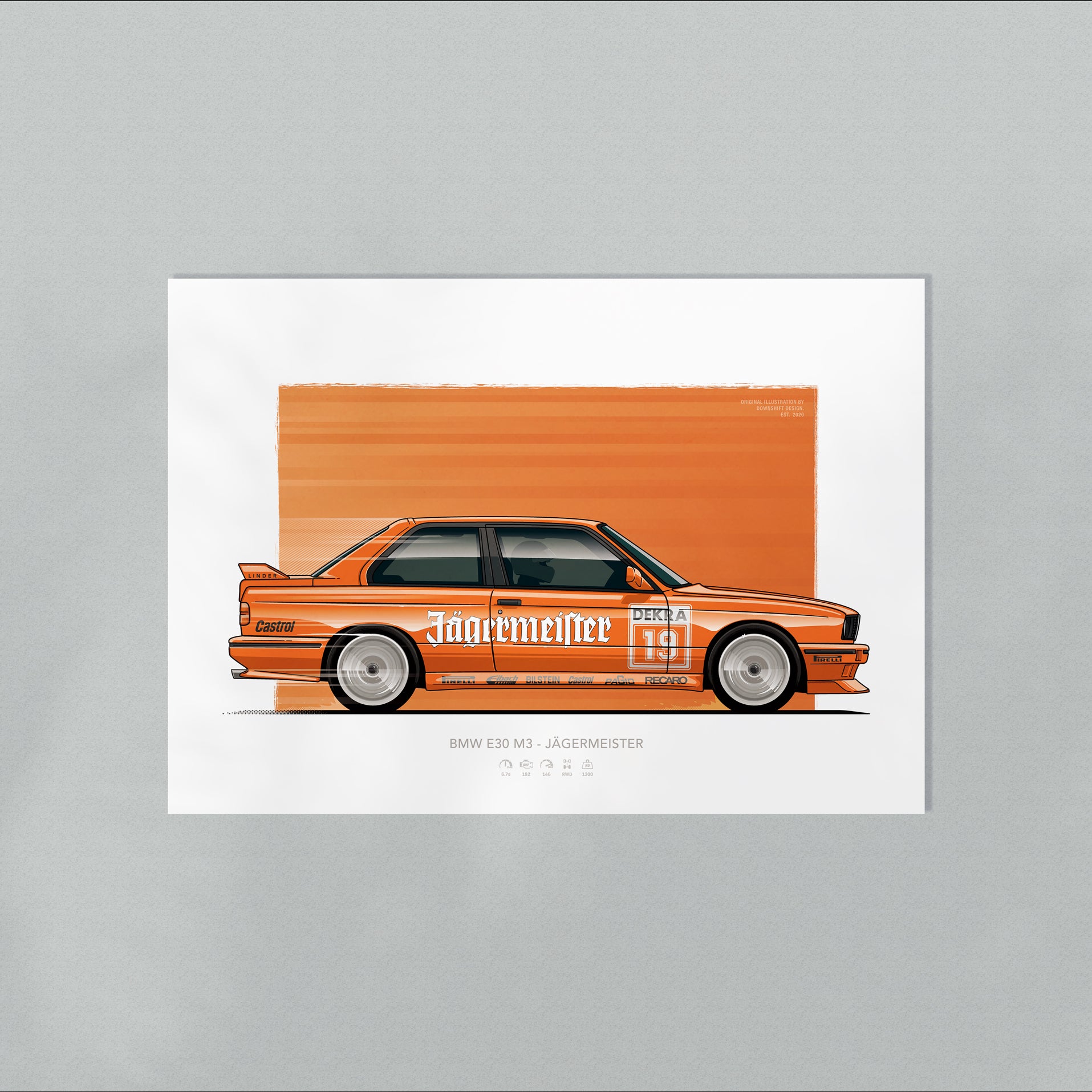 BMW E30 - Jagermeister – Fine Art Automotive Print