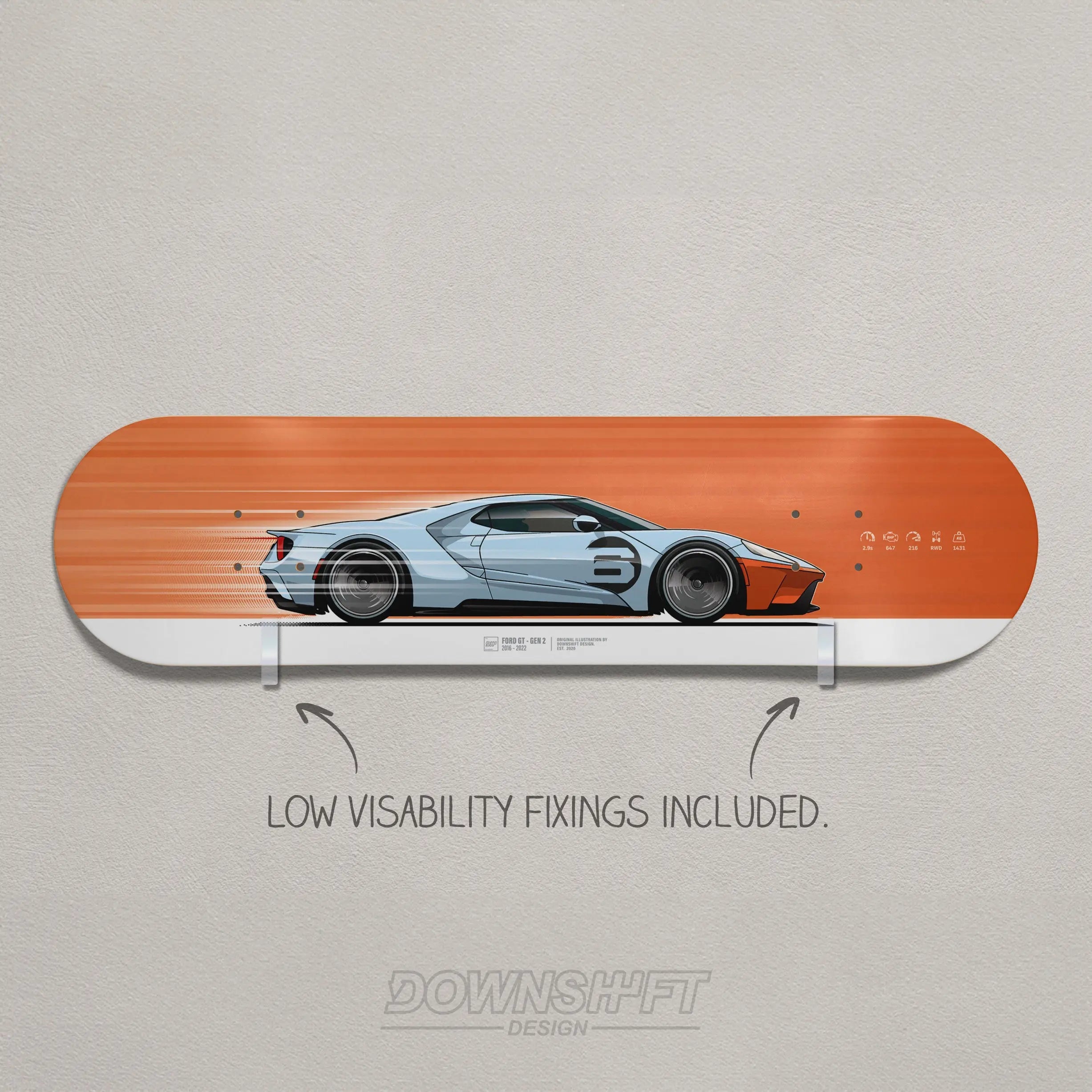 Ford GT Art Deck | Custom Car Art by Downshift Design