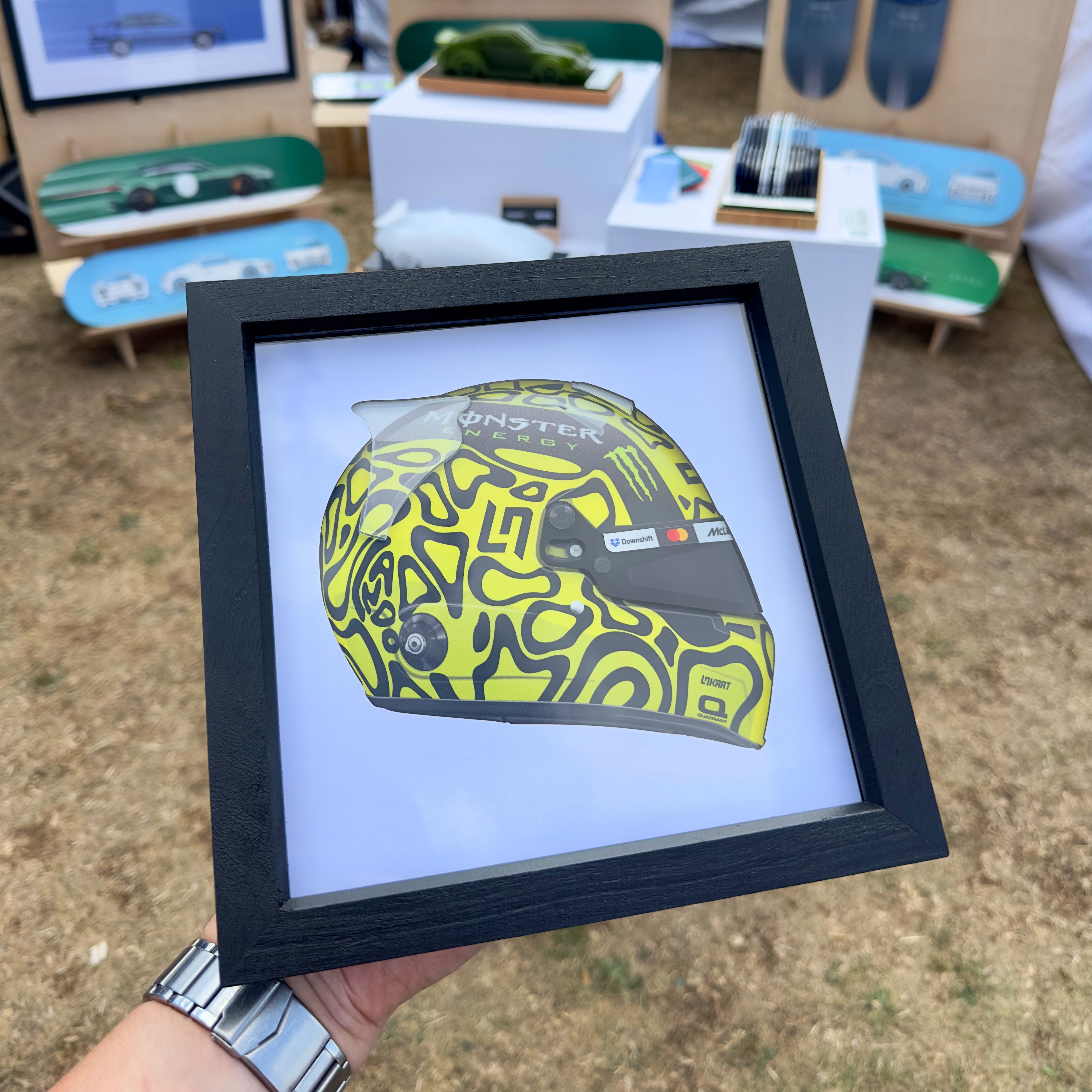Lando Norris 2025 Framed Helmet | Automotive Art by Downshift Design