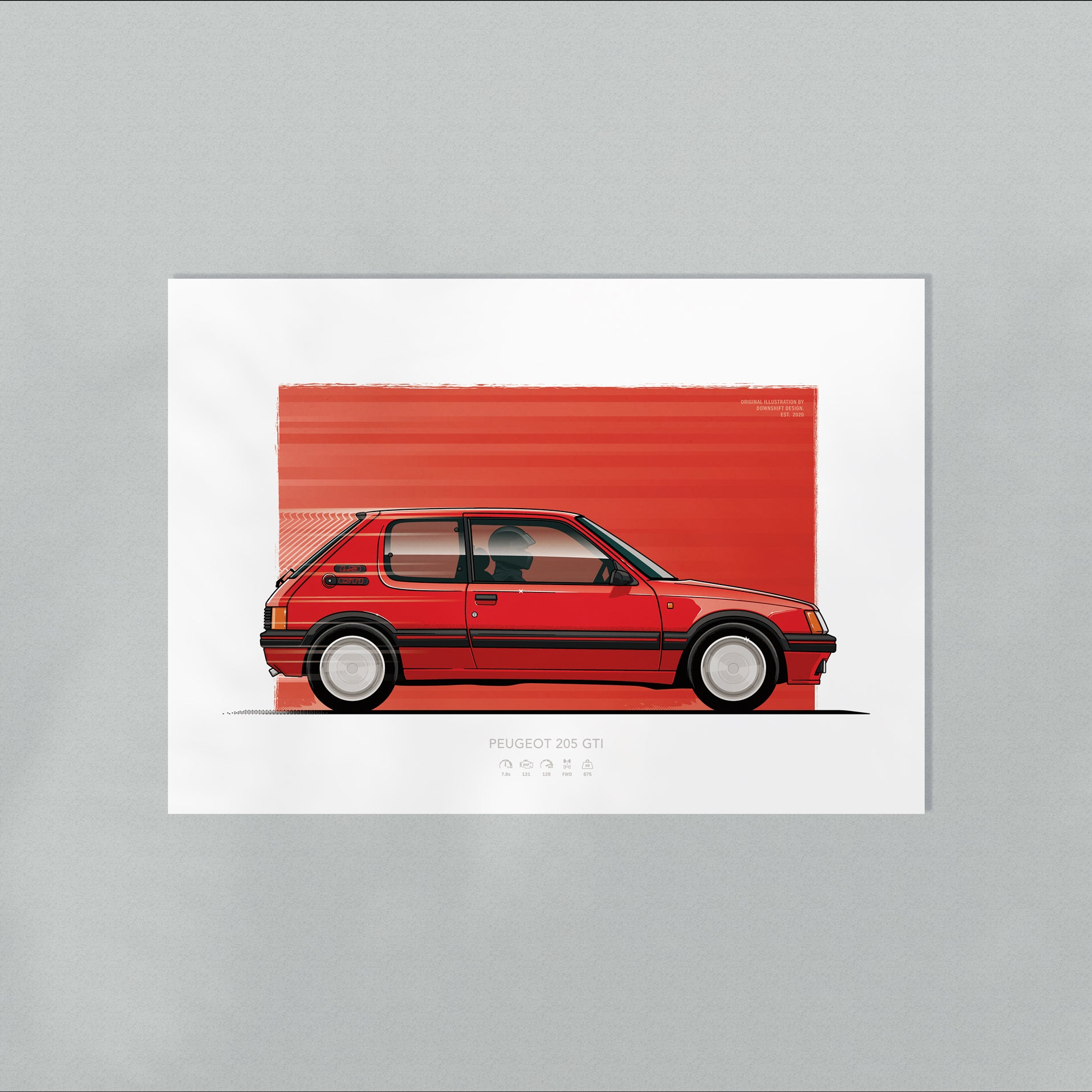 Peugeot 205 GTi – Fine Art Automotive Print