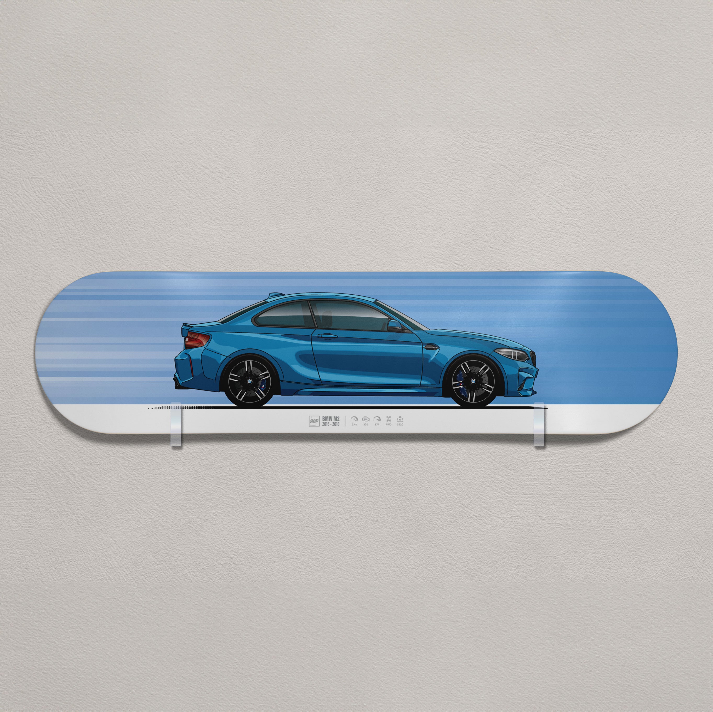 BMW M2 Skate Deck | Custom Car Art by Downshift Design