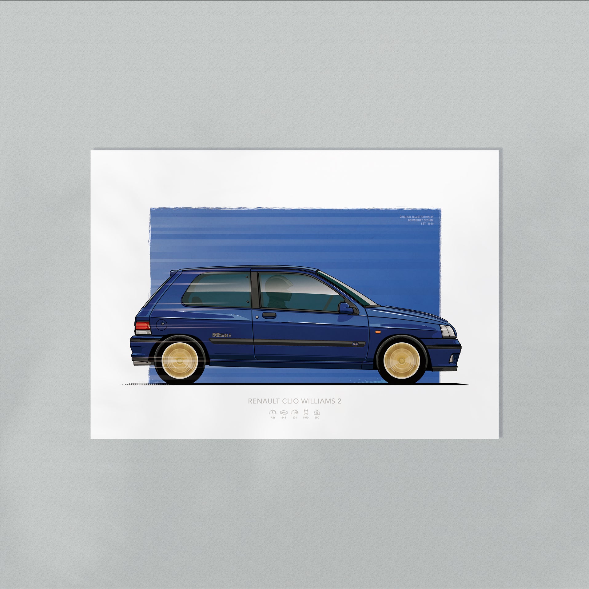 Renault Clio Williams – Fine Art Automotive Print