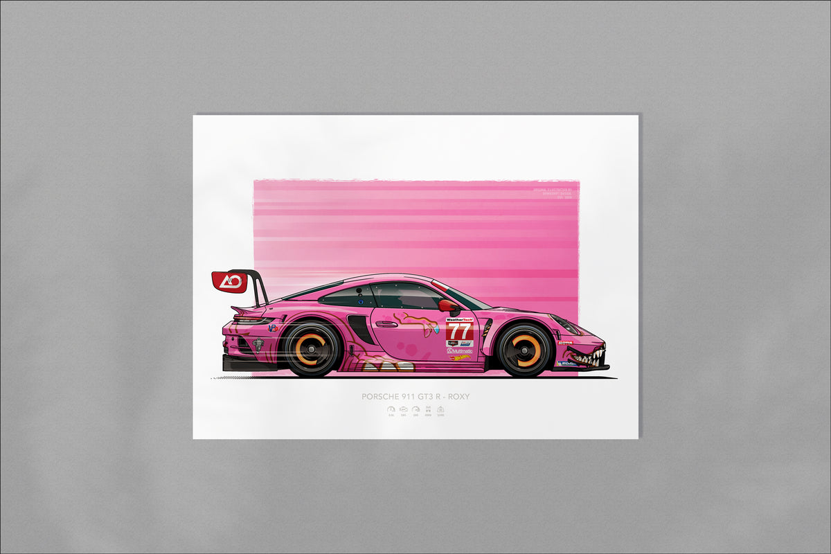 Ao Racing Gt3 R Roxy AO Racing - 911 GT3 R - Roxy – Downshift Design